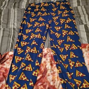 Pizza fleece sleep pants